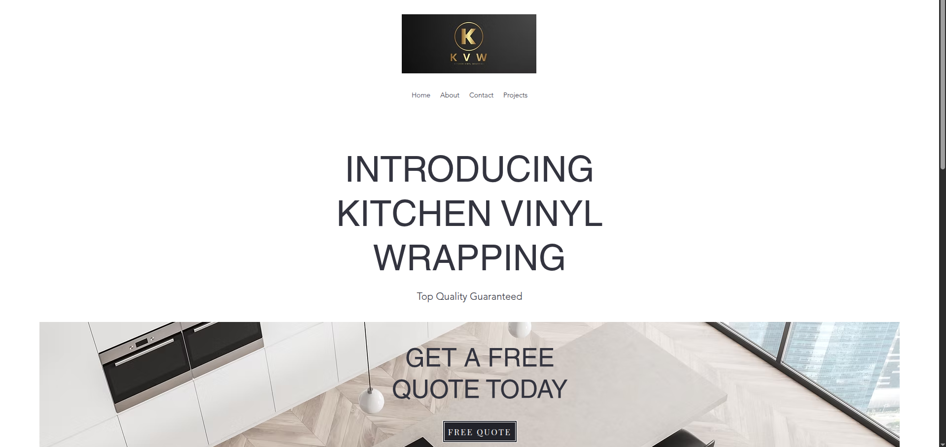 KVW kitchen vinyl wrapping website